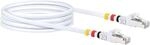 Schwaiger&reg; CAT7 Netzwerkkabel S/FTP inkl. 3 Farbclips - Wei&szlig; 5,0 m