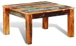 vidaXL Couchtisch Quadratisch Altholz