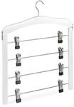 Relaxdays Rockb&uuml;gel Holz Wei&szlig; Drehbar Gummiert 3er Set 43 cm x 38 cm x 2,5 cm 360 g