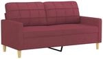 vidaXL 2-Sitzer-Sofa Weinrot 140 cm Stoff 359097