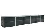 vidaXL Garten-Hochbeet Stahl 480x80x77 cm Anthrazit 661685