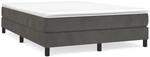 vidaXL Boxspringbett Dunkelgrau 140x190 cm Samt1399758