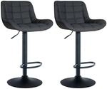 CLP 2er Set Barhocker Tover schwarz/Kunstleder