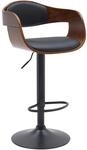 CLP Barhocker Kingston walnuss/schwarz/Kunstleder