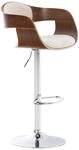CLP Barhocker Kingston Stoff Walnuss/Creme