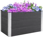 Outsunny Garten-Bett WPC Aluminium Grau L100 x B50 x H55,5 cm