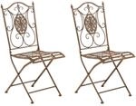 CLP 2er Set Klappst&uuml;hle Sibell Antik Braun