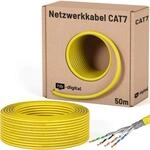 hb-digital CAT 7 Kabel Netzwerkkabel max. 1000 MHz S/FTP AWG23 LSZH 50m Gelb