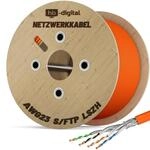 hb-digital CAT 7 Kabel Netzwerkkabel max. 1000 MHz S/FTP AWG23 LSZH 250m Orange