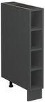 Vicco K&uuml;chenregal Fame-Line Offener K&uuml;chenschrank Anthrazit 15 cm ohne