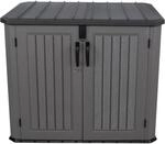 Lifetime Kunststoff M&uuml;lltonnenbox & Ger&auml;teschrank Phil Grau