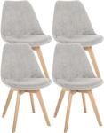 CLP 4er Set Esszimmerstuhl Linares beige/Cord