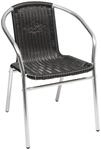 Mojawo Aluminium und Polyrattan Bistrostuhl STAPELBAR Stapelstuhl Campingstuhl