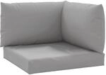 vidaXL Palettenkissen 3-Tlg Grau Oxford-Gewebe 315065