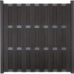 GroJa Fertigzaun quadratisch 180 x 180 cm Anthrazit mit Querriegeln DB703