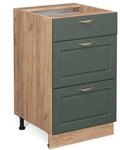 Vicco K&uuml;chenunterschrank Fame-Line Gr&uuml;n-Gold Landhaus/Goldkraft Eiche 50 cm ohne