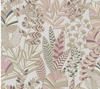 Bricoflor Moderne Tapete mit Blätter Muster Romantische Vliestapete Weiß Rosa Gold