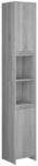 vidaXL Badezimmerschrank Grau Sonoma 30x30x183,5 cm Holzwerkstoff Modell 1