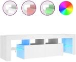 vidaXL TV-Schrank mit LED-Beleuchtung Wei&szlig; 140x36,5x40 cm 804364