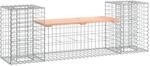 vidaXL Gartenbank aus Gabionen 183x41x60,5 cm Massivholz Douglasie