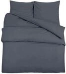 vidaXL Bettw&auml;sche-Set Anthrazit 260x240 cm Baumwolle 136084