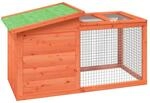 vidaXL Kaninchenstall Braun 100,5x54x55 cm Massivholz Kiefer