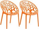 CLP 2er Set Gartenst&uuml;hle Hope Orange
