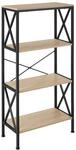 Tectake Regal Barry Industrial Style Holz und Stahl 61 50 x 31 50 x 133 50 cm