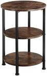 Tectake Beistelltisch Colchester Industrial Style Holz und Stahl 40 x 40 x 61 cm