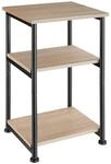 Tectake Beistelltisch Memphis Industrial Style Holz und Stahl 30 x 34 x 59 cm