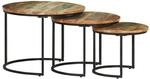 vidaXL Satztische 3 Stk Altholz Massiv 338003