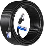 hb-digital 30m Patchkabel CAT 6a Outdoor RJ45 S/FTP PVC+PE Schwarz