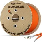 hb-digital CAT 7 Kabel Duplex Ethernetkabel LSZH max. 1000 MHz S/FTP AWG23 250m