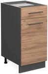 Vicco K&uuml;chenunterschrank Fame-Line Goldkraft Eiche/Anthrazit 40 cm ohne