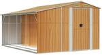 vidaXL Ger&auml;tehaus Hellbraun 277x365,5x179 cm Verzinkter Stahl 1848791