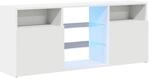vidaXL TV-Schrank mit LED-Leuchten Wei&szlig; 120x30x50 cm 804301
