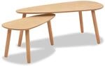 vidaXL 2-Tlg Couchtisch-Set Massivholz Kiefer Braun 244733