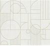 Bricoflor Weiße Tapete im 20er Jahre Stil Art Déco Vliestapete mit Gold Metallic