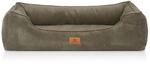 Knuffelwuff Hundebett Nunavut Orthop&auml;disch Cord XL 105 x 75cm Khaki