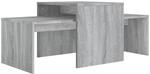 vidaXL Couchtisch-Set Grau Sonoma 100x48x40 cm Holzwerkstoff
