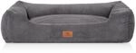 Knuffelwuff Hundebett Olivia Cord XL 105 x 75cm Grau