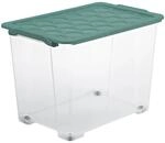 Rotho Box Evo Safe mit R&auml;dern 65, Mistletoe Green