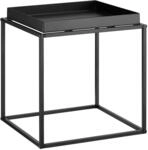 Tectake Beistelltisch Cambridge Stahl Mit Ablage In Tablettform 40 x 40 x 44 cm
