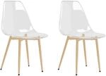 vidaXL Esszimmerst&uuml;hle 2 Stk Transparent PET 338062