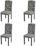 vidaXL Esszimmerst&uuml;hle 4 Stk Grau Stoff 242224