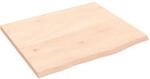 vidaXL Tischplatte 60x50x2 cm Massivholz Eiche Unbehandelt 3156284