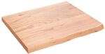 vidaXL Tischplatte Hellbraun 60x50x2 cm Massivholz Eiche Behandelt 3156347