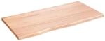 vidaXL Tischplatte Hellbraun 80x40x2 cm Massivholz Eiche Behandelt 3156353