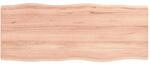 vidaXL Tischplatte 100x40x2 cm Massivholz Eiche Behandelt Baumkante 363947