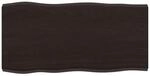 vidaXL Tischplatte 80x40x2-4 cm Massivholz Behandelt Baumkante 364005